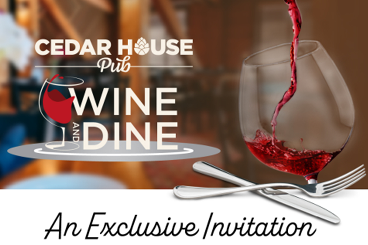 Featured Image for Bella Grace Wine Dinner at Cedar House Pub