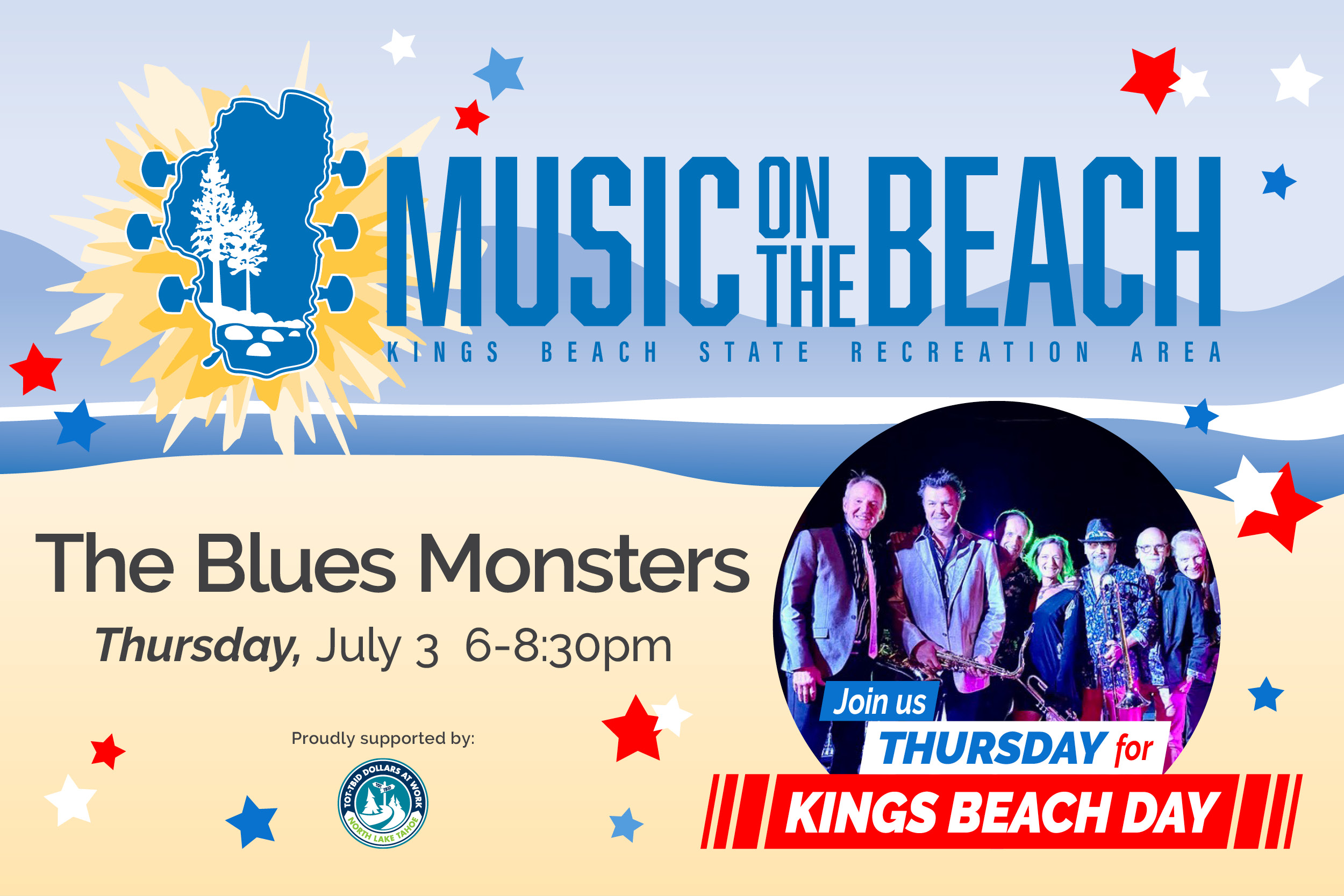 Featured Image for The Blues Monsters - Music on the Beach: Kings Beach Day!