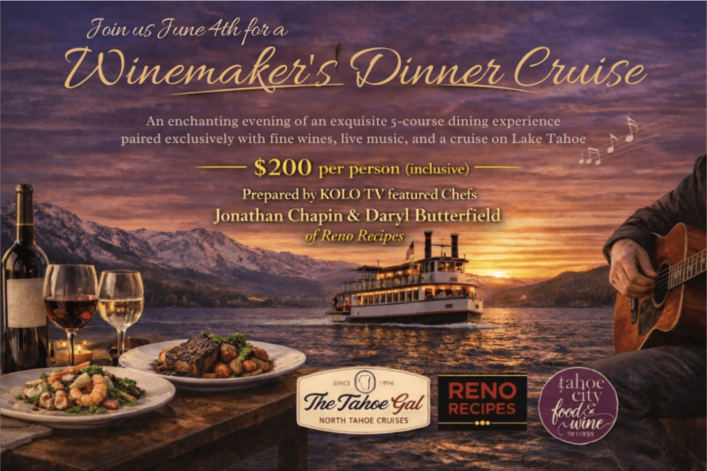 Featured Image for Winemaker's Dinner & Lake Tahoe Cruise